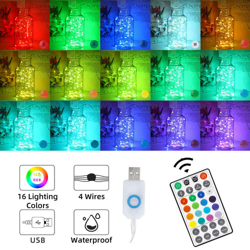 GFLAI Factory Wholesale 4 Wire USB Plug App Controlled LED Fairy